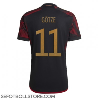 Tyskland Mario Gotze #11 Replika Bortatröja VM 2022 Kortärmad